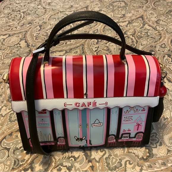 NWOT Rare Kate Spade Ma Cherrie Cafe Leather Satchel Bag - Picture 7 of 16